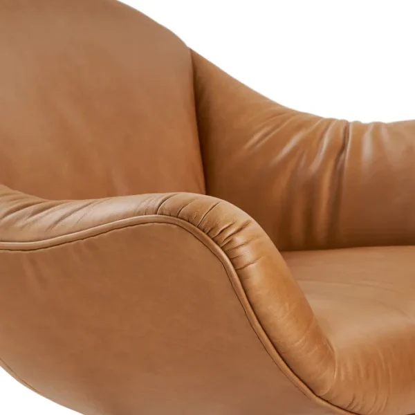 Arden Leather Swivel Armchair - Image 4