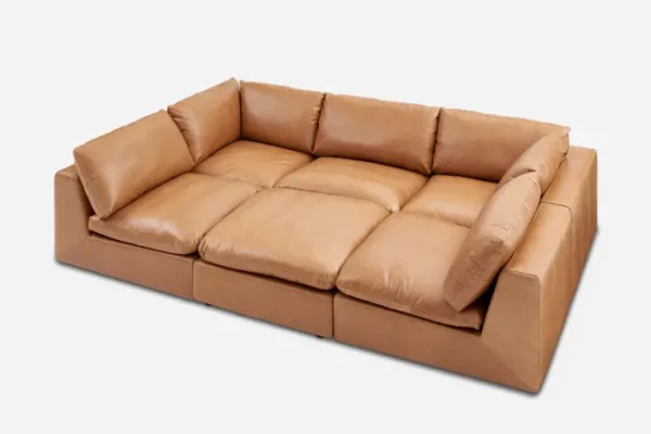 Dawson Leather Pit-Sectional Sofa - Image 9