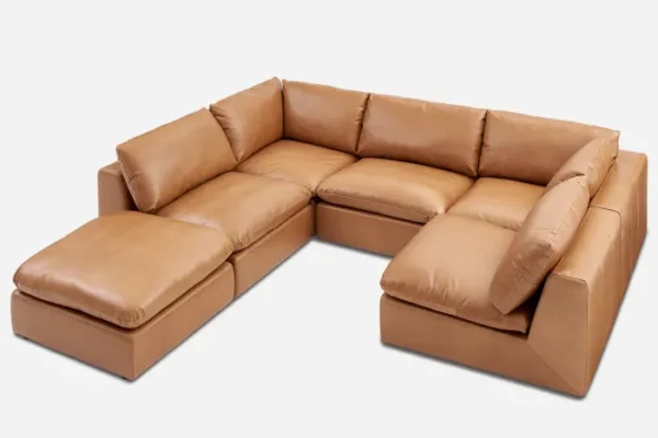 Dawson Leather Pit-Sectional Sofa - Image 4