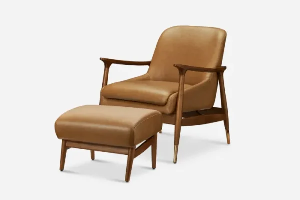 Desmond Armchair with Ottoman - Image 9