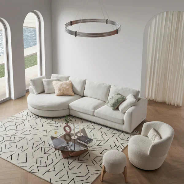 Hamilton Round Chaise Sectional Sofa