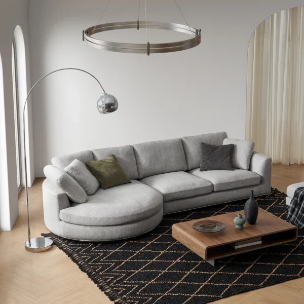 Hamilton Round Chaise Sectional Sofa - Image 7