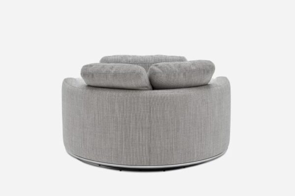 Hamilton Round Performance Fabric Swivel Armchair and a Half - Image 6