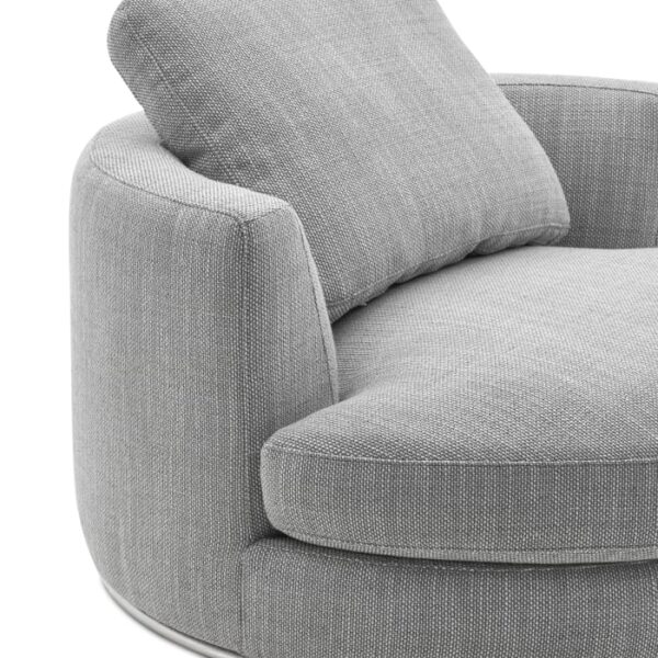 Hamilton Round Performance Fabric Swivel Armchair and a Half - Image 9