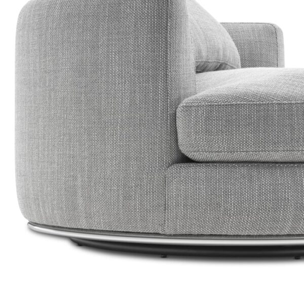 Hamilton Round Performance Fabric Swivel Armchair and a Half - Image 10