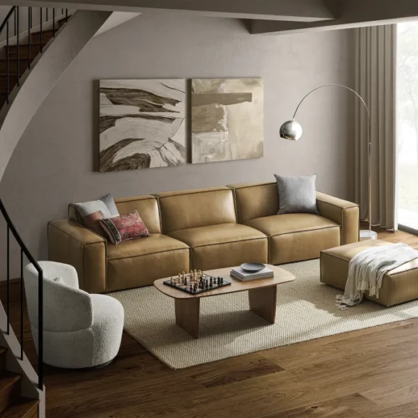 Jonathan Leather Extended Sofa - Image 11