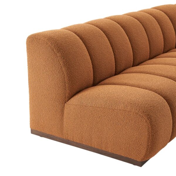 Marlow Performance Bouclé Curve 3 Seater Sofa - Image 4