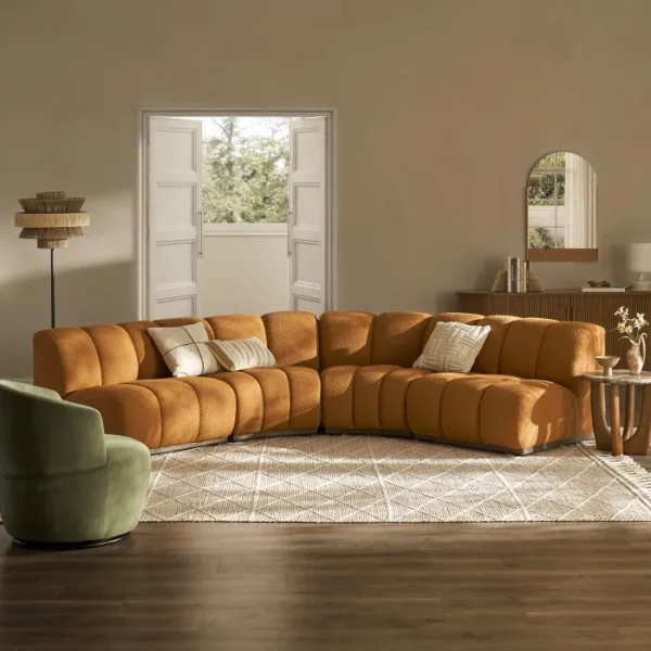 Marlow Performance Bouclé L-Shape Sectional Sofa