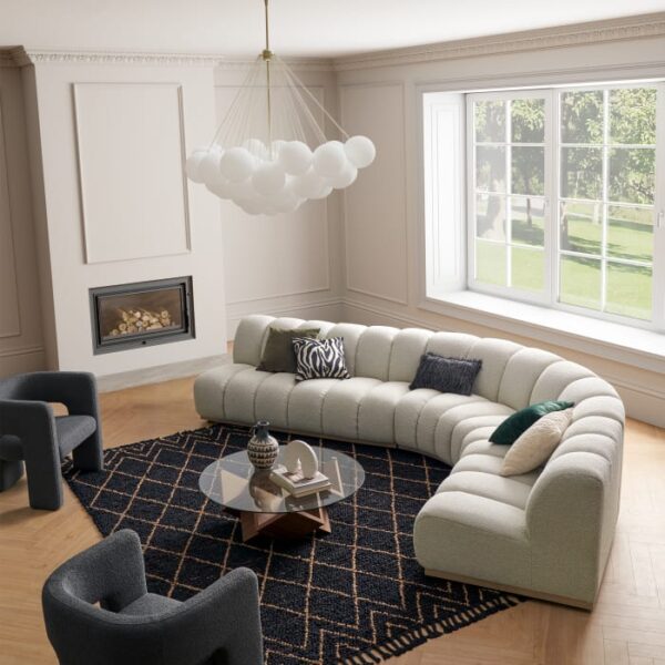 Marlow Performance Bouclé Armless 2 Seater Sofa - Image 17