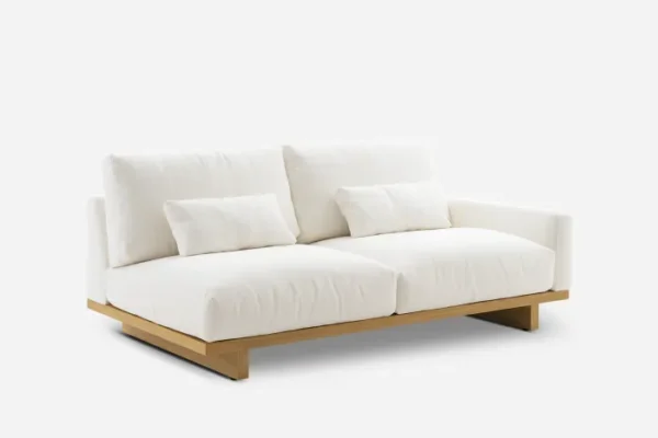 Mori Performance Fabric Single Arm 2 Seater Sofa - Image 2