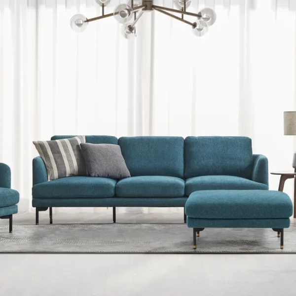 Pebble 3 Seater Sofa with Ottoman - Image 20