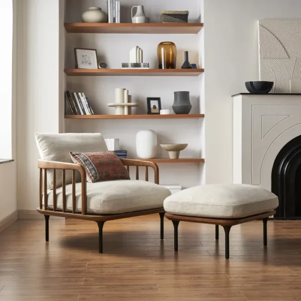 Wayne Armchair with Ottoman