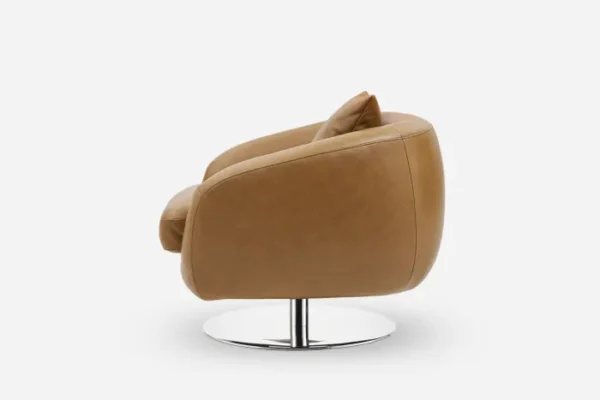 Xander Leather Swivel Armchair - Image 2