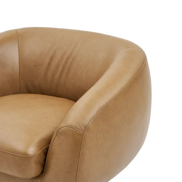 Xander Leather Swivel Armchair - Image 5