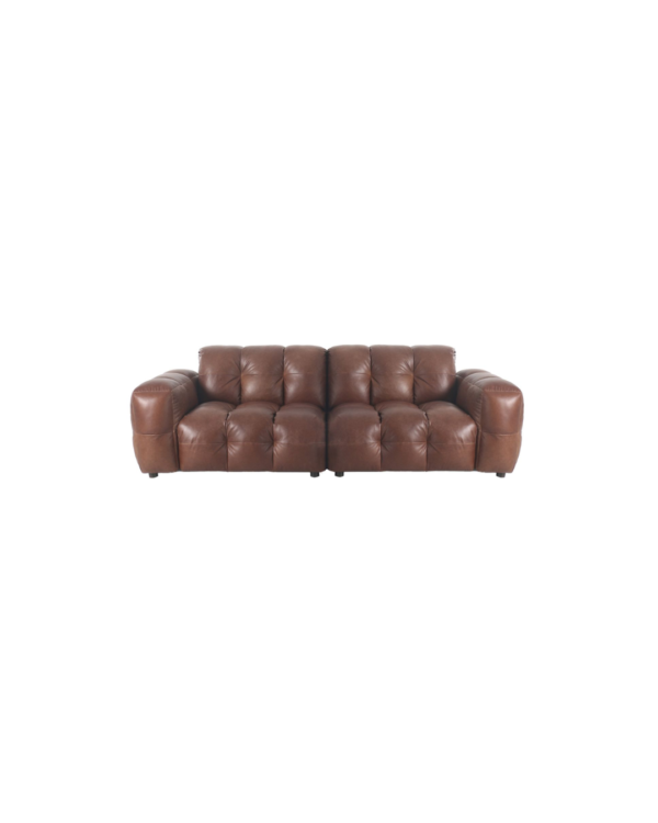 Hackman Leather 3-Seater Sofa in Chocolate(Customise your way)