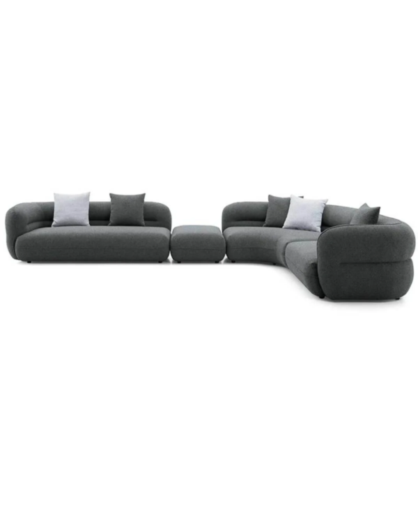 Luminance Cotton Linen Sofa Set - Modern Sectional Sofa with Ottoman (Customise your way)