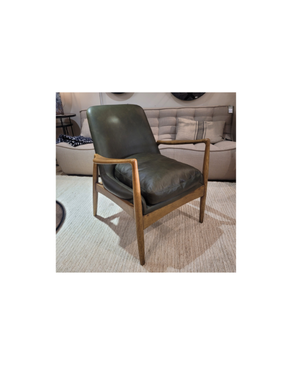 Eric Armchair in Green leather(Customise your way) - Image 2